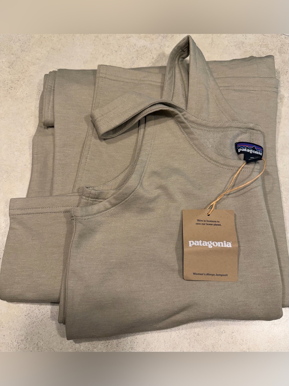 Patagonia XS Sleeveless Jumpsuit in Taupe Beige NWT New W/Tags NEVER WORN 😍
